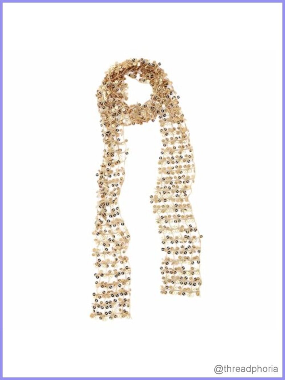 Sparkly Sequin Lace Scarf for Women, Lightweight Neck Tie Scarf, Party Accessory